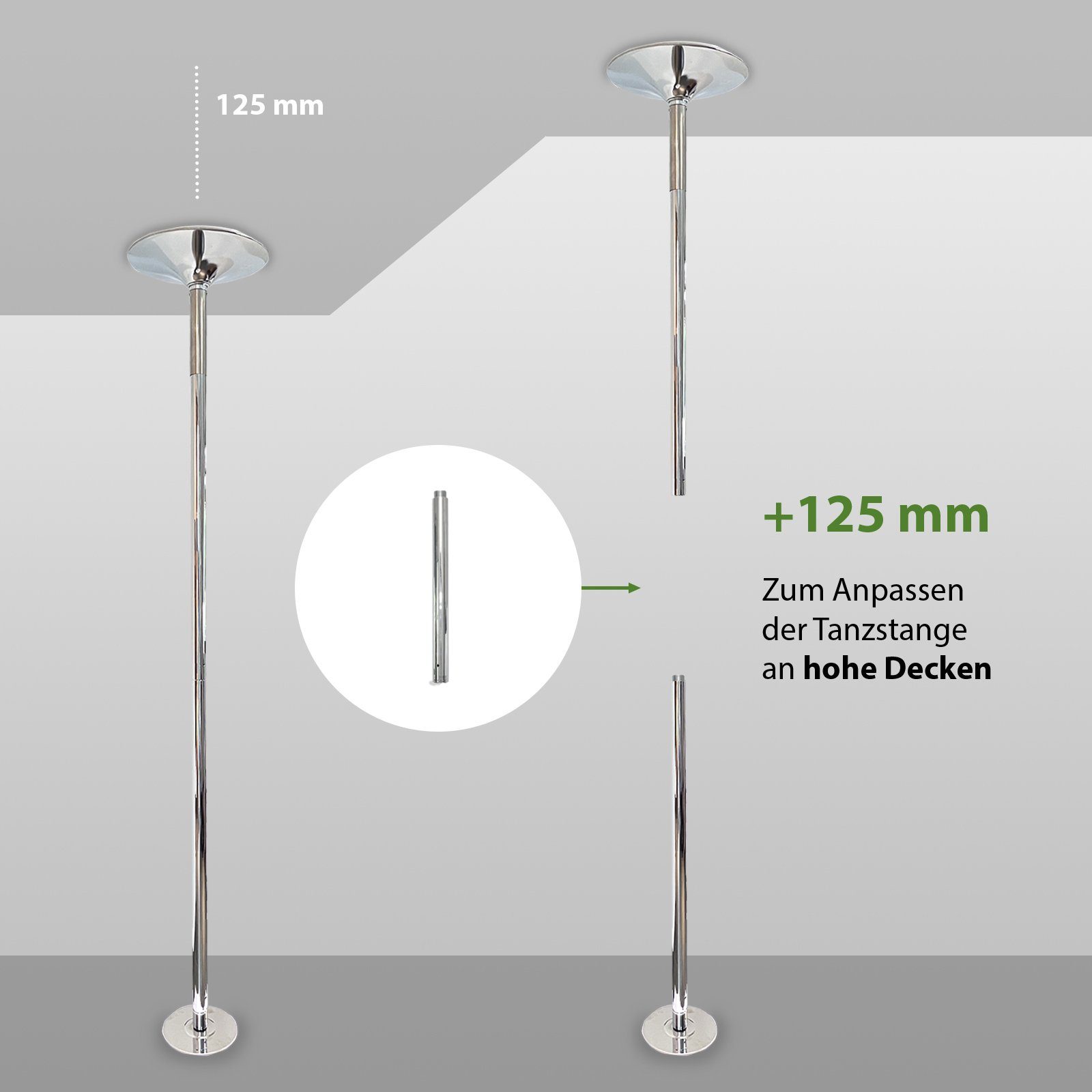 TRUTZHOLM Trainingsstation Pole Dance Verlängerung Tanzstangenverlängerung für Tanzstange 45mm, (1-tlg)