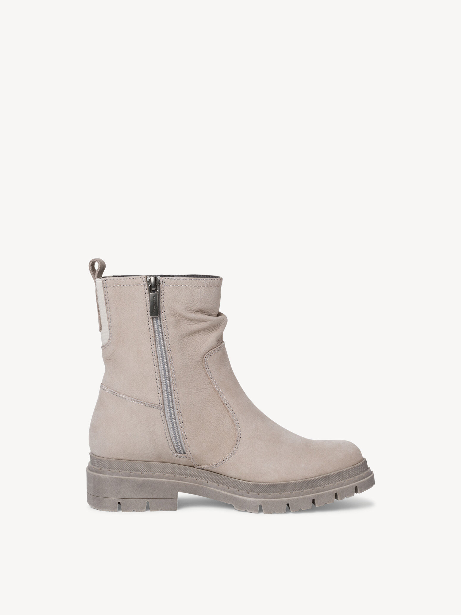 Bottine en cuir - gris
