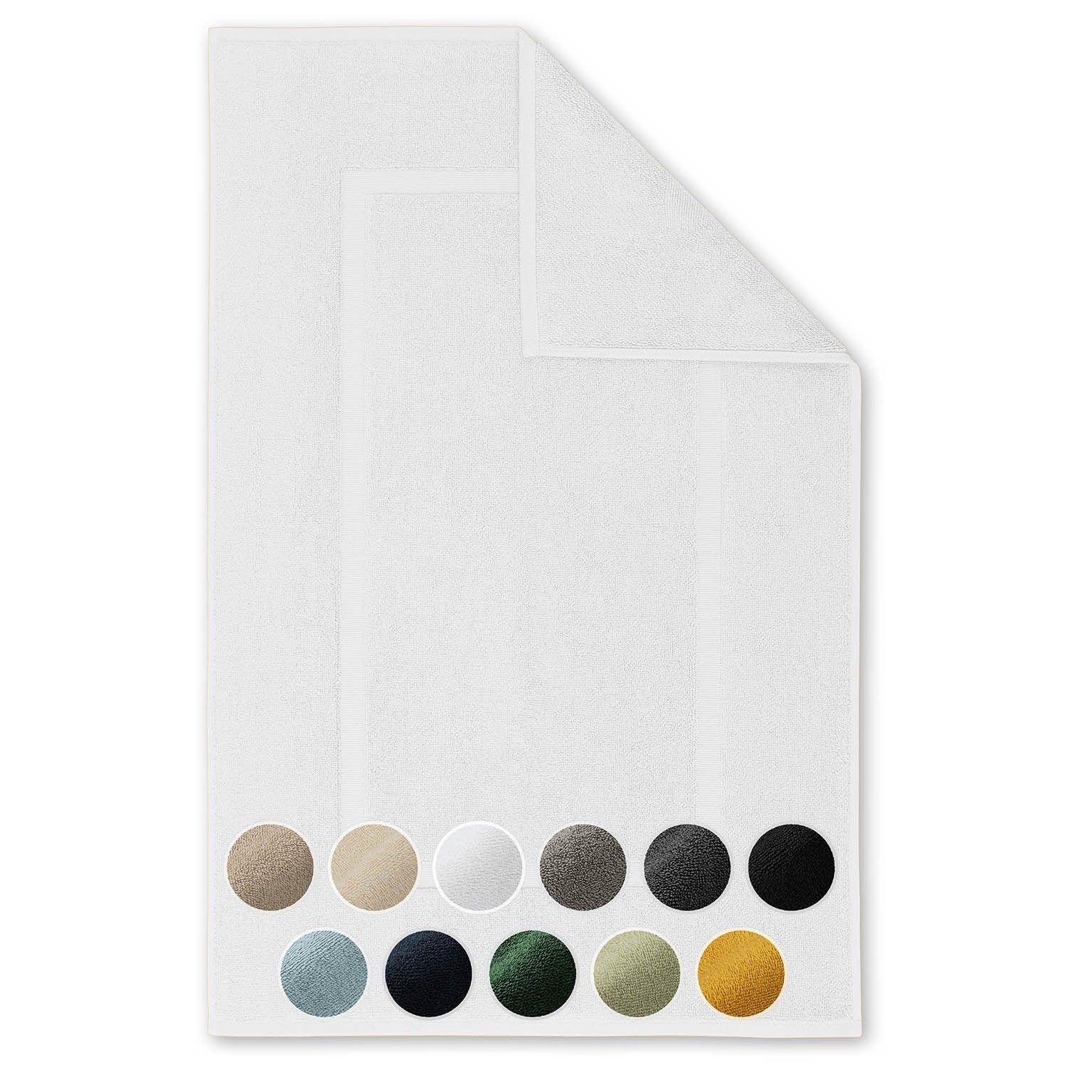Badematte Blumtal Premium Frottier Badematte Blumtal, strapazierfähig, Baumwolle, Rechteckig, 1. St, Badeteppich, waschbarer Badvorleger 50x80cm, saugstark & weich