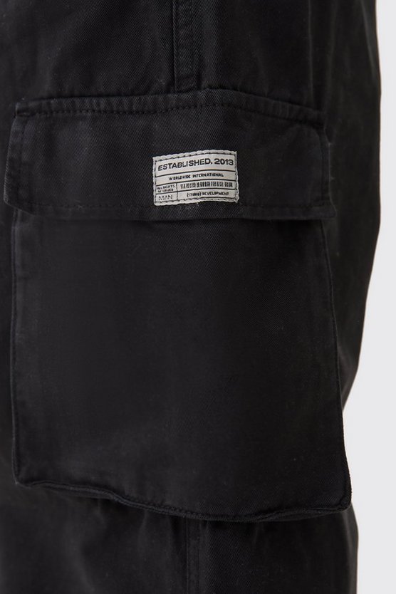 Cargo-Hose mit Reißverschluss und Etikett
