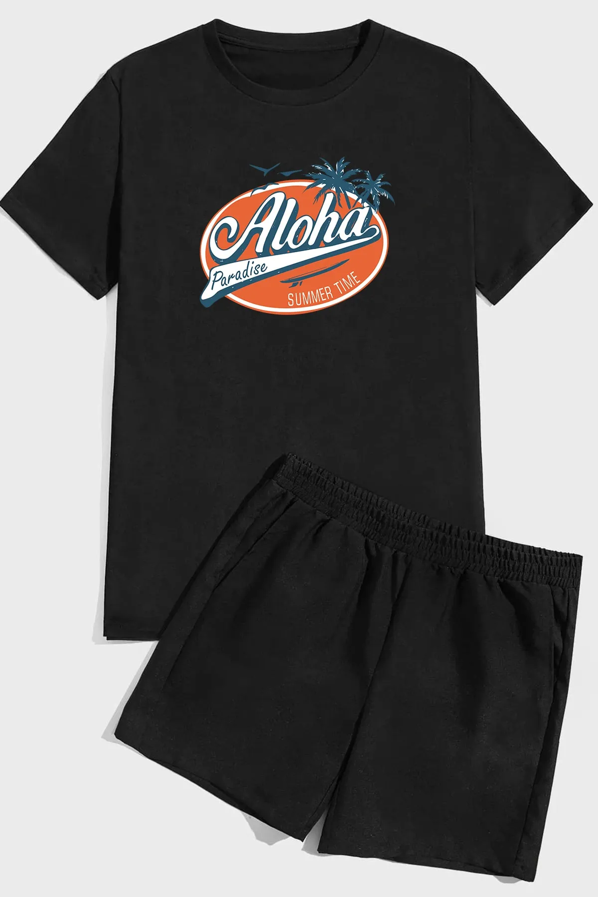 uyguntarz  Shorts-Set mit Aloha-Print