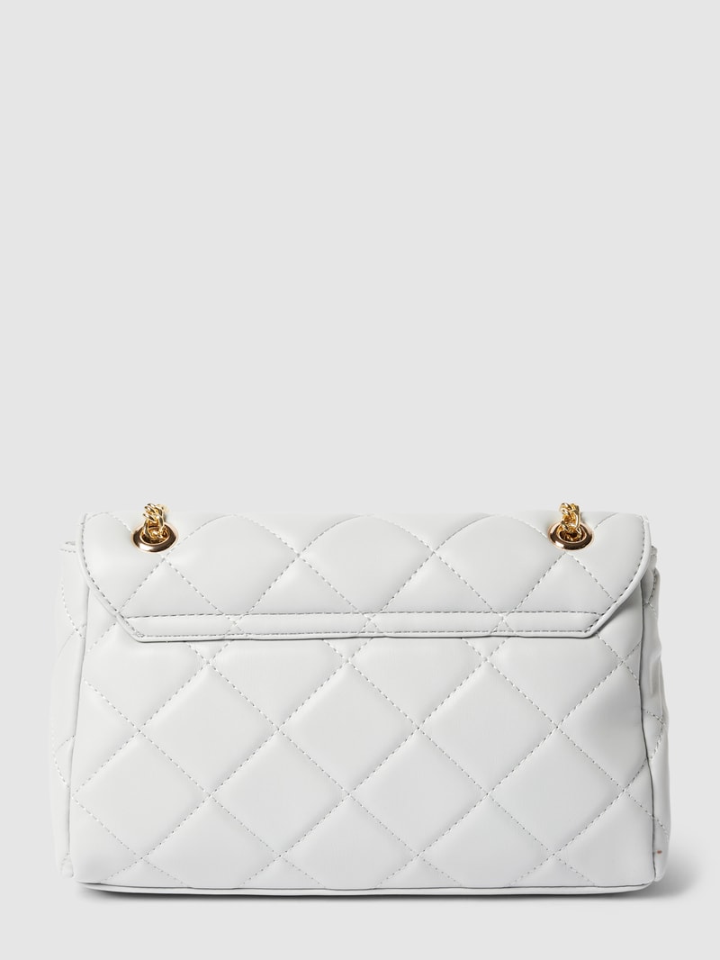 Crossbody Bag mit Label-Applikation Modell 'OCARINA' in hellgrau