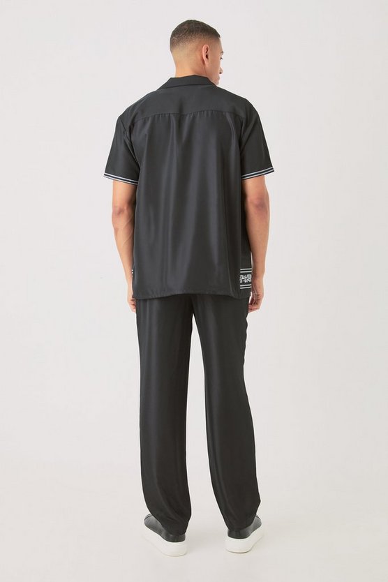 Weiches Oversize Twill-Hemd & Hose