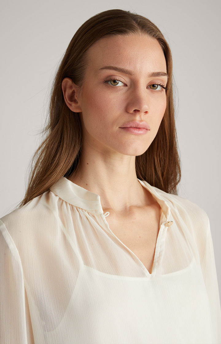 Chiffon-Bluse in Creme