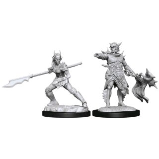 Magic the Gathering Unpainted Miniatures - Coralhelm Commander & Halimar Wavewatch (Merfolk)