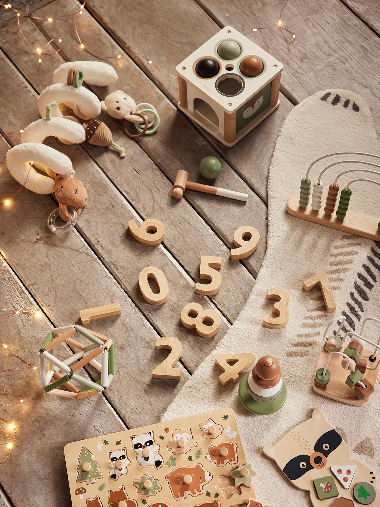Puzzle boutons GREEN FOREST en bois FSC® multicolore