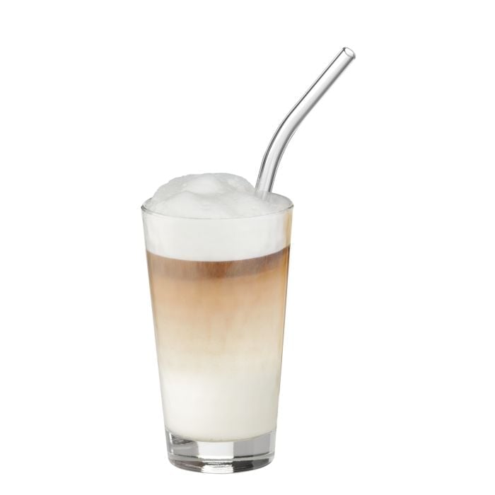 Baric Trinkhalm-Set aus Glas, 22 cm, 6-teilig plus ReinigungsbÜrste
