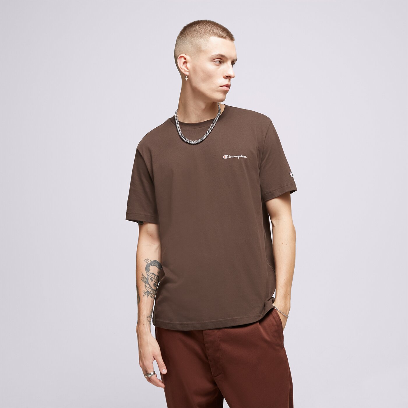 CHAMPION T-SHIRT CREWNECK Braun