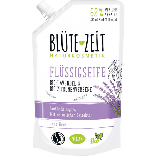 Blütezeit Flüssigseife Verbene & Lavendel Nachfüllbeutel 500ML
