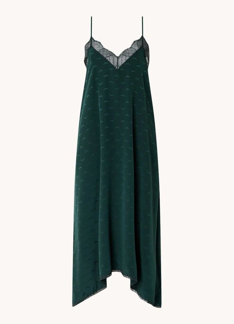 Rochie midi din mătase Zadig&Voltaire cu detalii de dantelă.