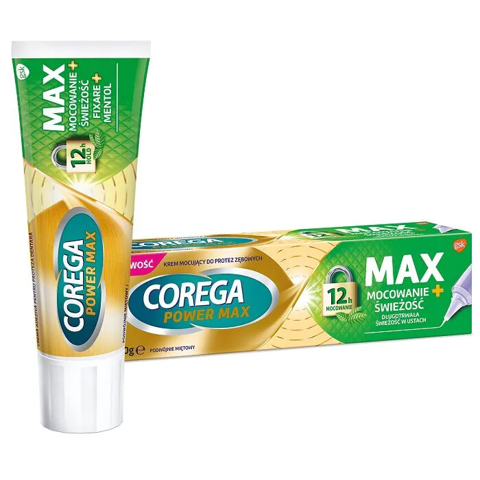 Κρέμα οδοντοστοιχιών Corega Power Max Fixation + Freshness