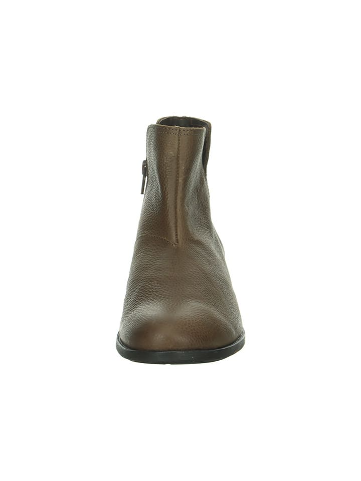 Think! Leder-Ankle-Boots in Braun günstig kaufen