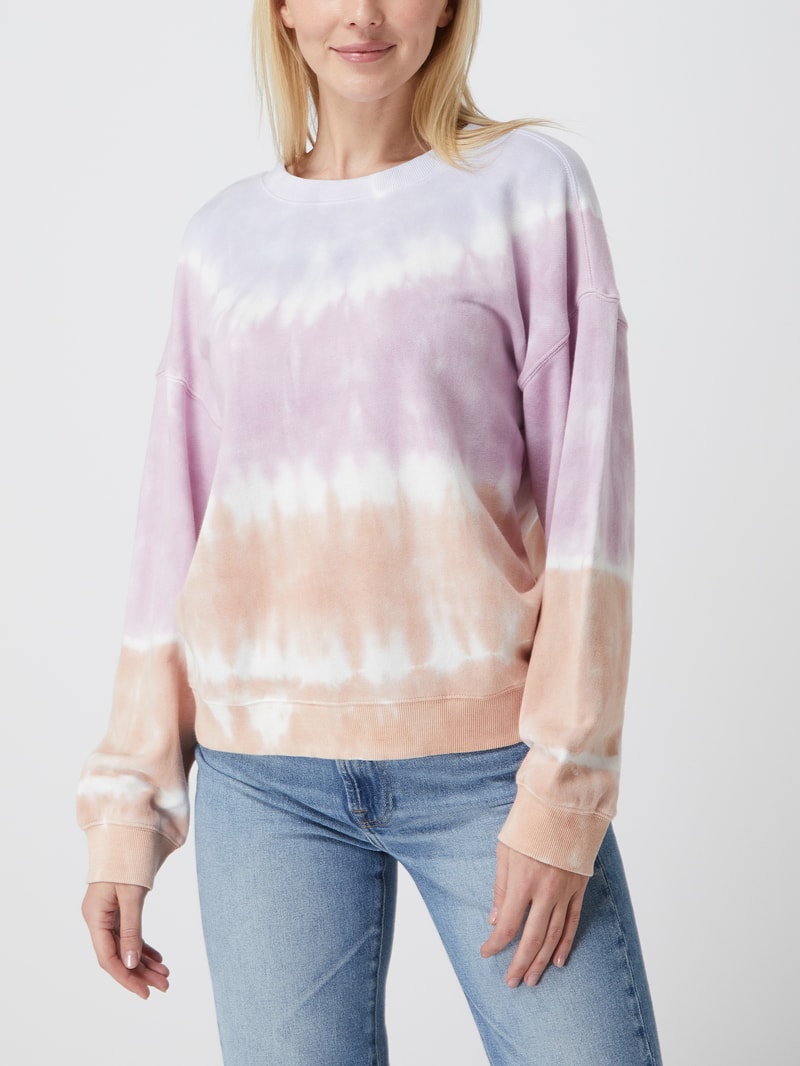 Sweatshirt im Batik-Look in flieder