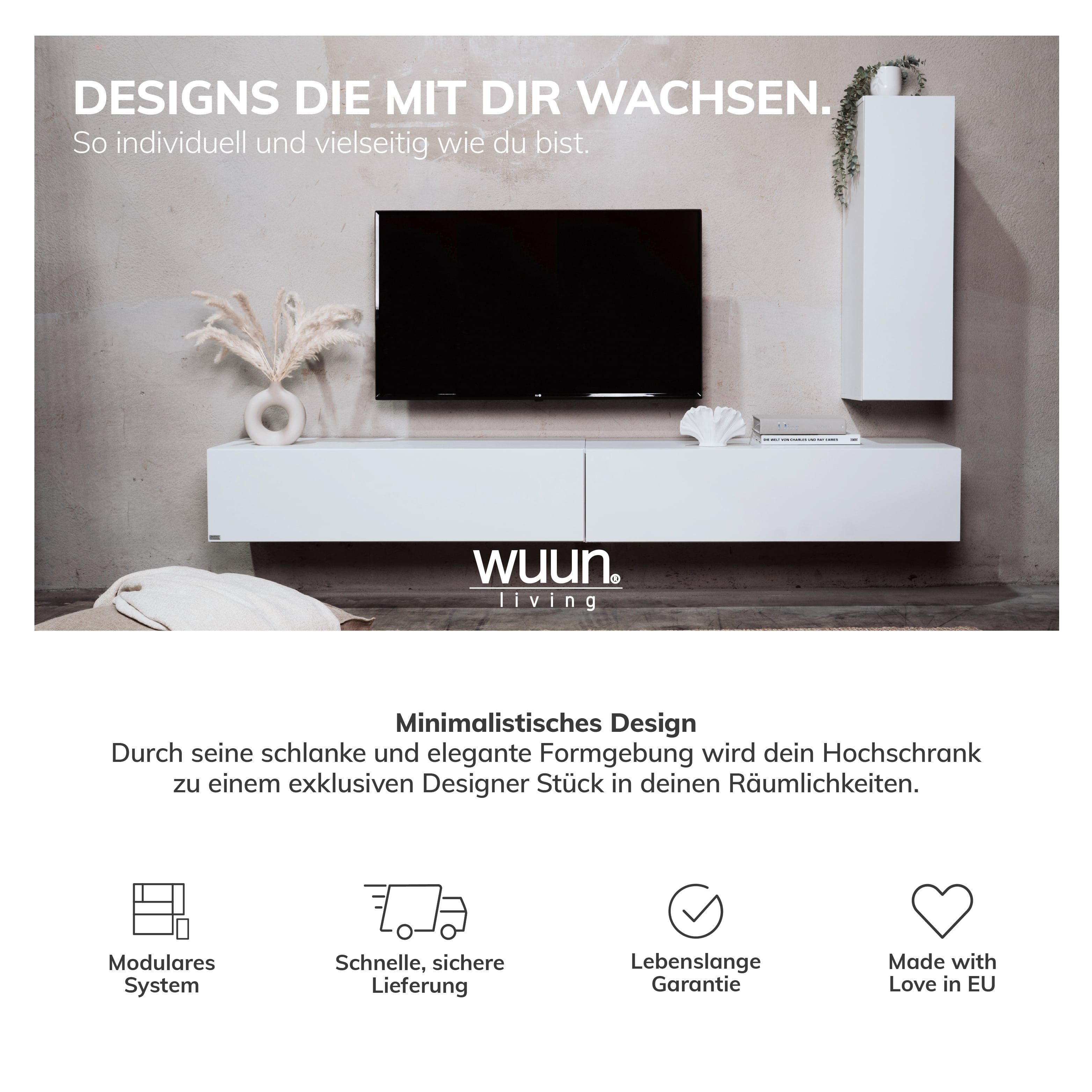 Wuun TV-Board Wuun® Somero Lowboard Tv-Board Wohnwand SW5