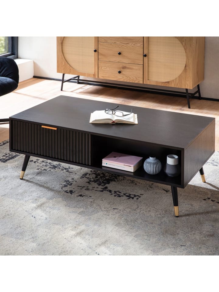 KADIMA DESIGN Couchtisch 110x60x43 cm mit Eiche-Dekor Wohnzimmertisch, günstig kaufen onesize