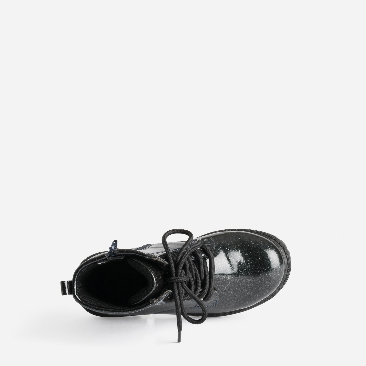 Boots BUGGY noir pailleté à lacet