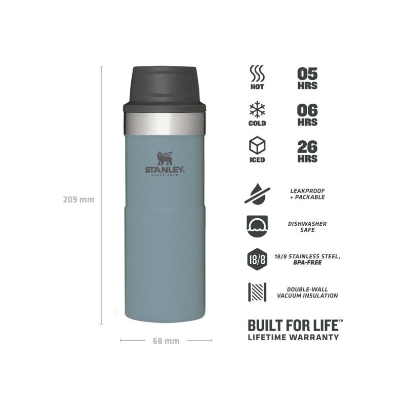 Stanley Classic Trigger-Action Travel MUG 12oz \/350ml Saffron