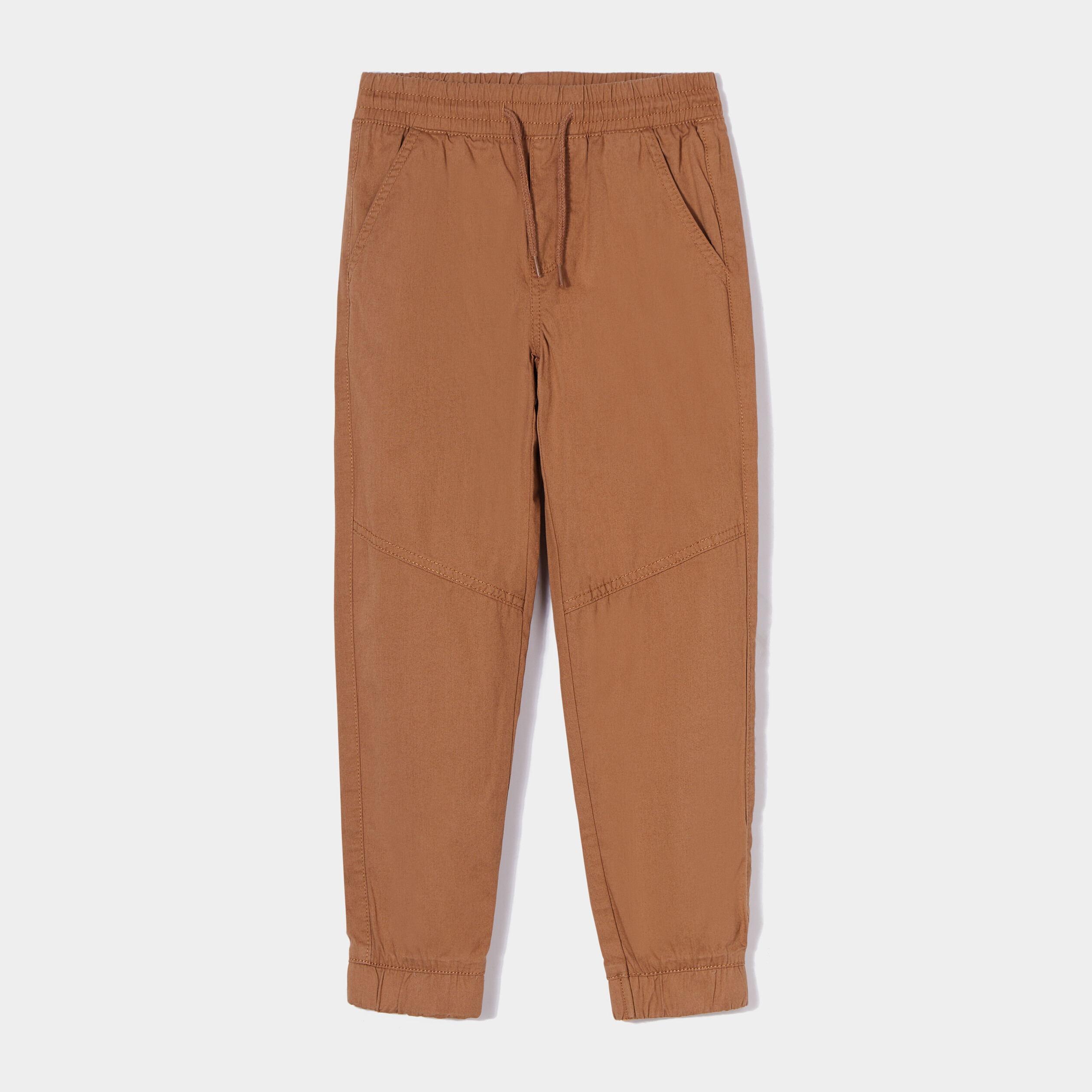 Pantalon jogger regular marron garçon | La Halle