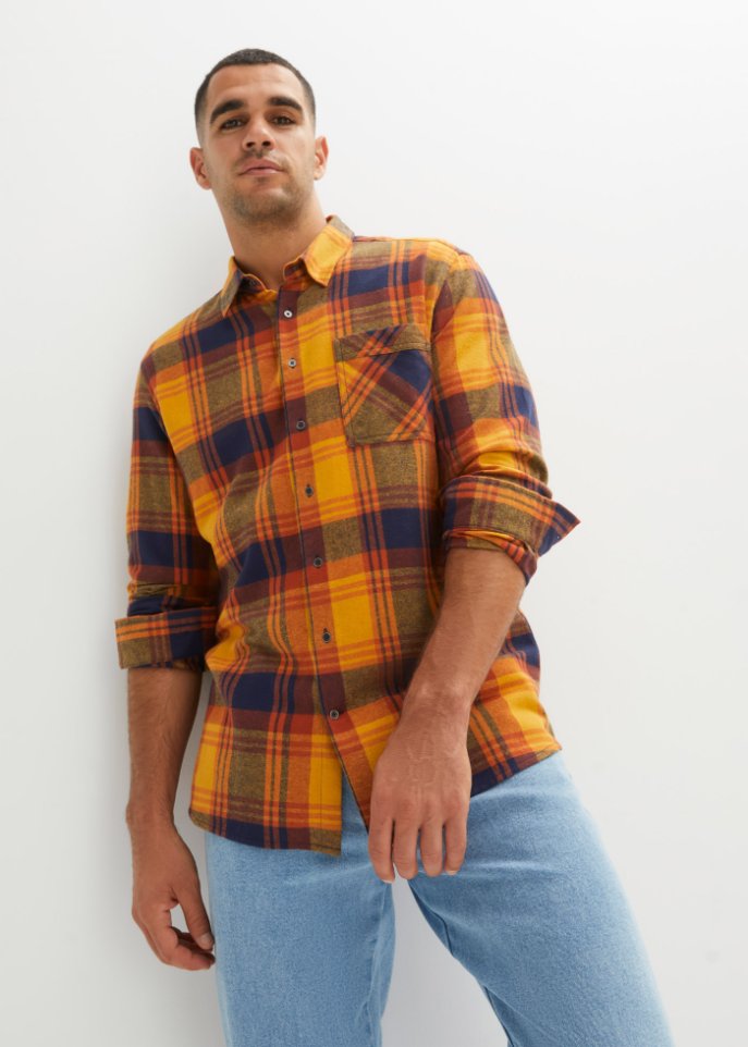 Flanell-Langarmhemd