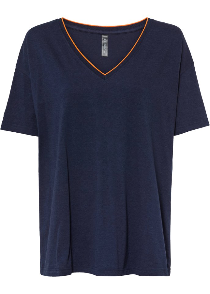 Shirt mit Kontrastfacing
