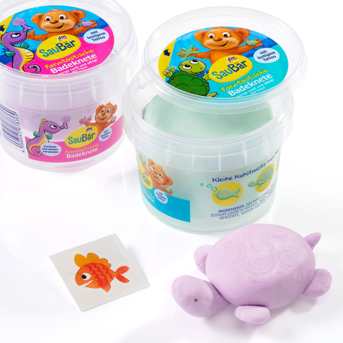 Badeknete Formtastisch mit Tattoo, 100 g