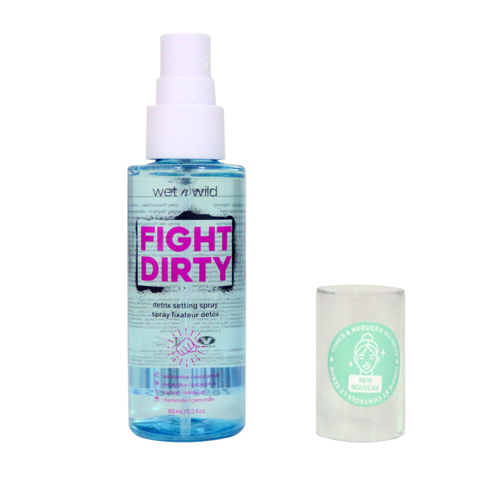wet n wild Fight Dirty Clarifying Setting Spray Spay fixateur Detox