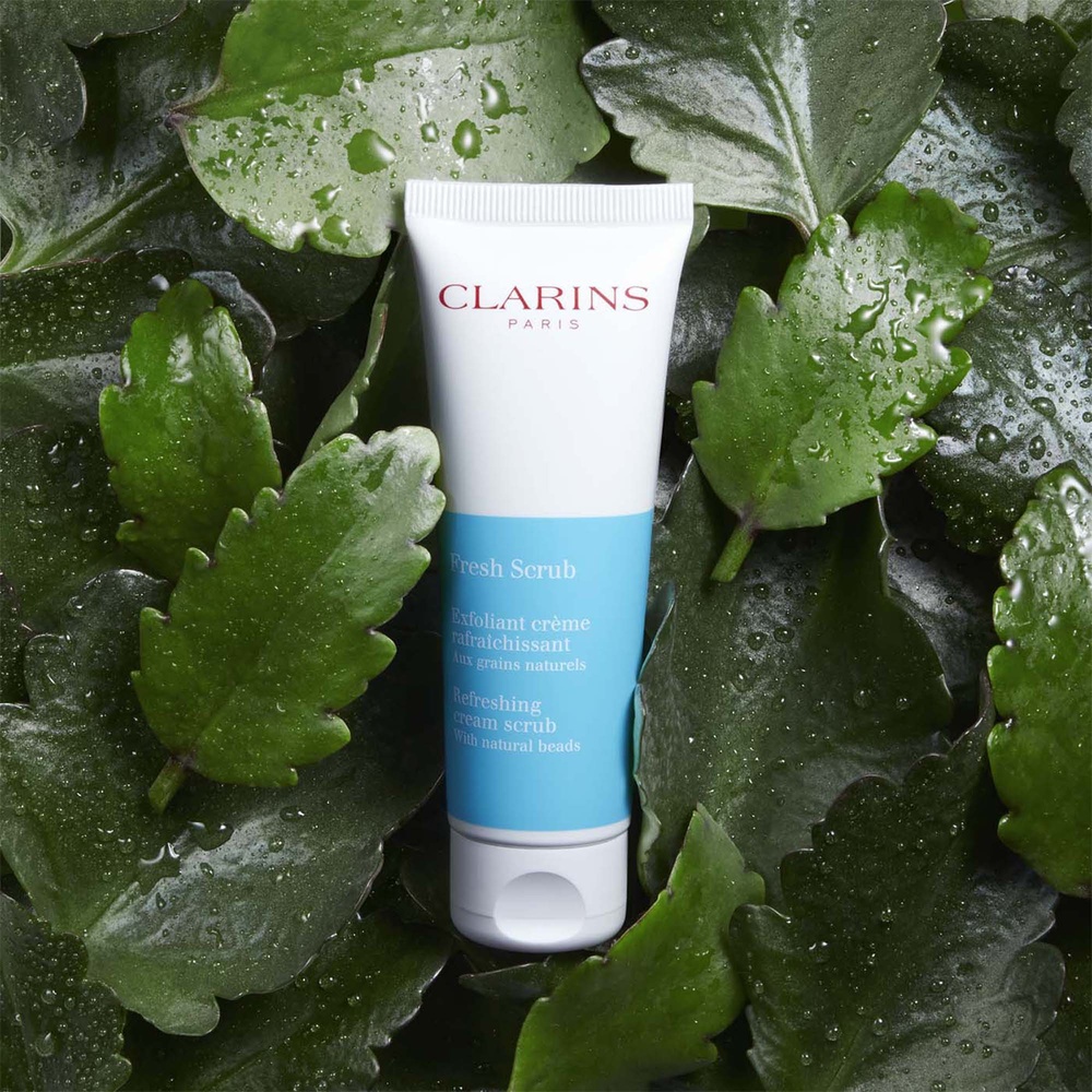 Clarins Fresh Scrub Exfoliant crème rafraîchissant aux grains naturels Exfoliant visage
