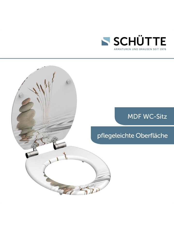 Schütte MDF WC Sitz BALANCE mit Absenkautomatik - (L) 45 x (B) 37 x (H) 5 cm günstig kaufen onesize