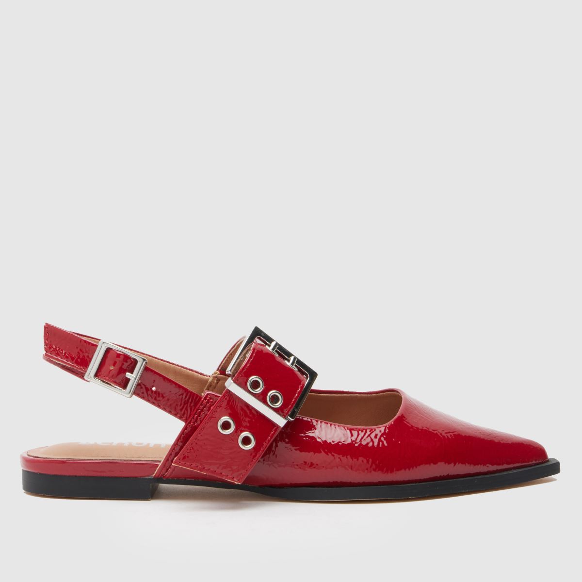 Schuh Lorella Point lapos talpú cipő piros színben