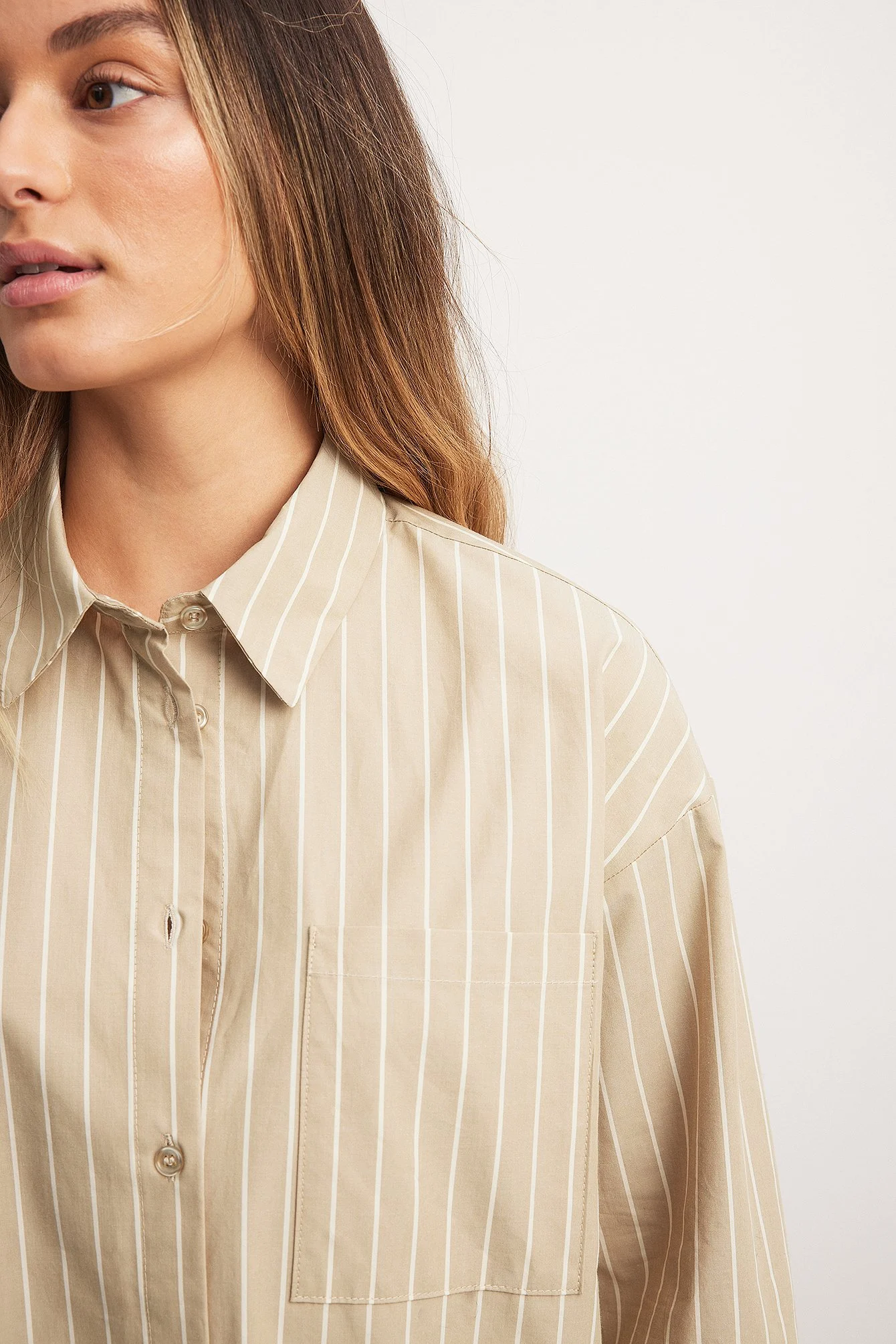 Oversize-Hemd mit Taschendetail aus Baumwolle