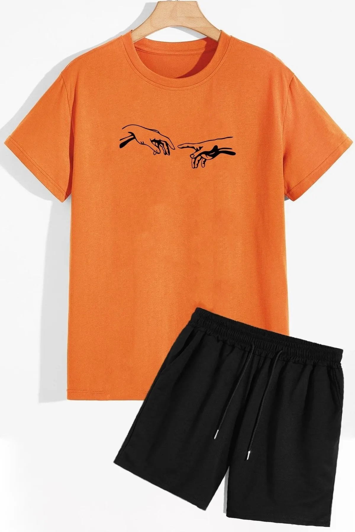 trendypassion  Michelangelo Shorts T-Shirt-Trainingsanzug-Set