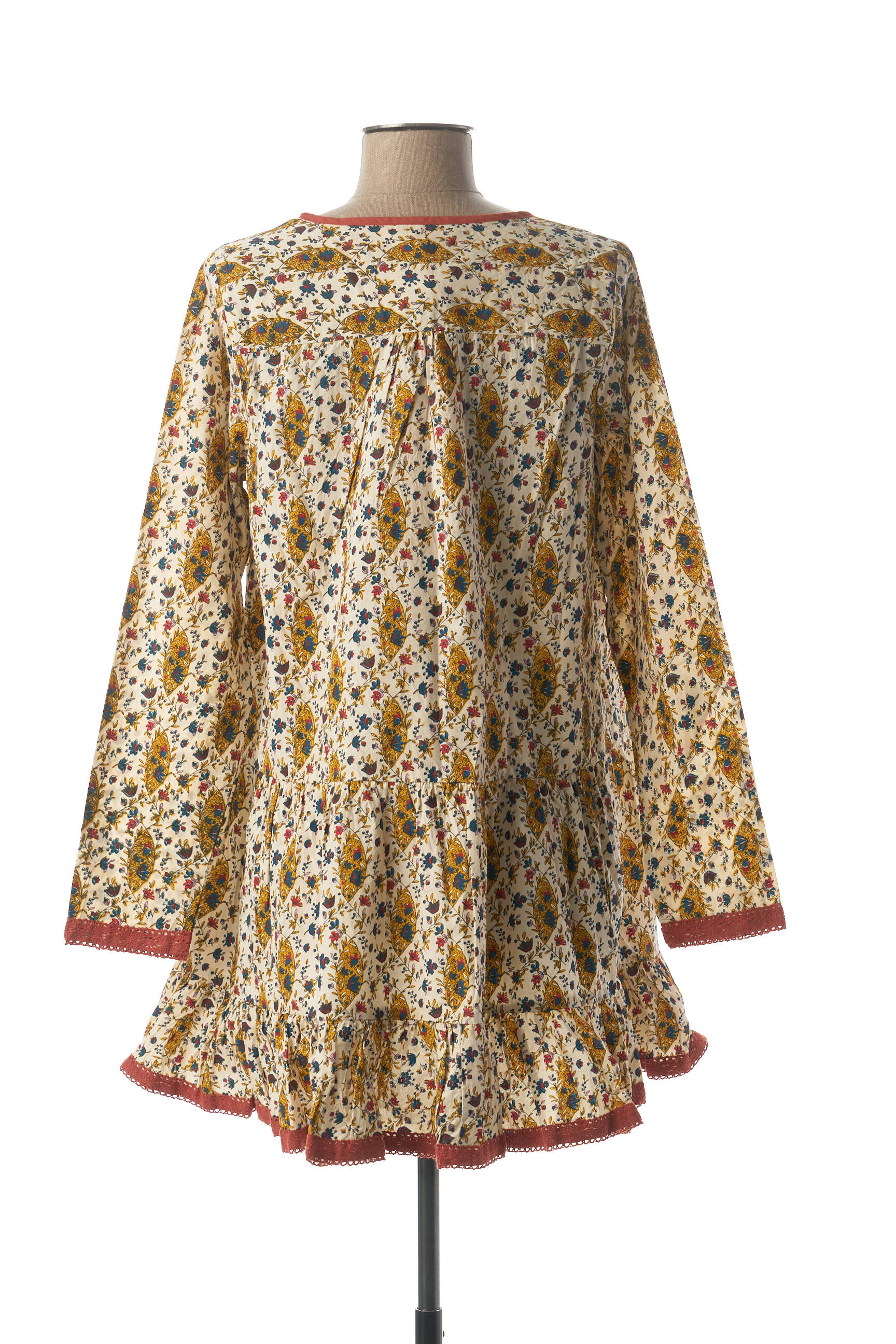 Rhum Raisin Tuniquemanchelongue Femme couleur jaune