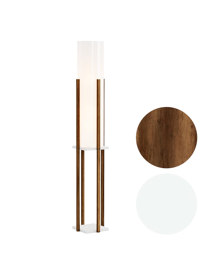 lux.pro Stehleuchte Gisborne in Braun Weiß (H)146cm (B)25cm (T)25cm günstig kaufen onesize