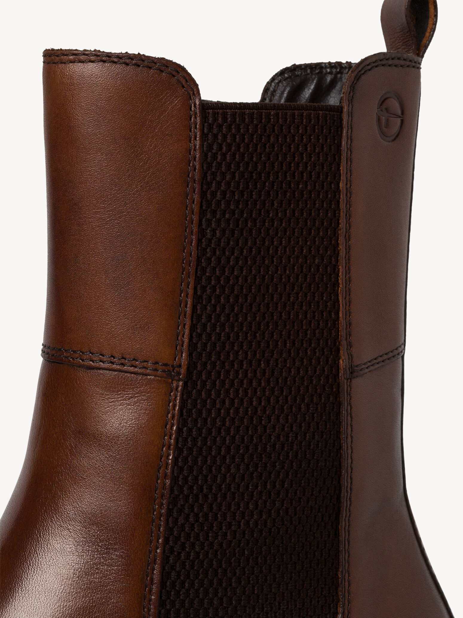 Bottine Chelsea en cuir - marron
