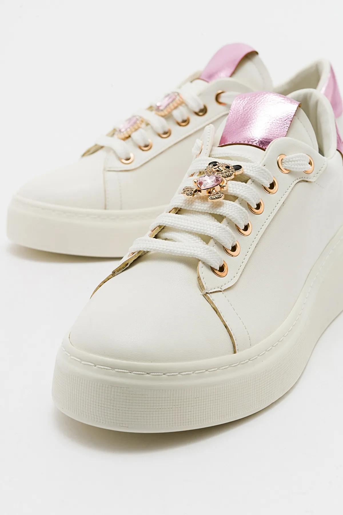 LuviShoes  GRAU Weiße Sport-Sneaker für Damen