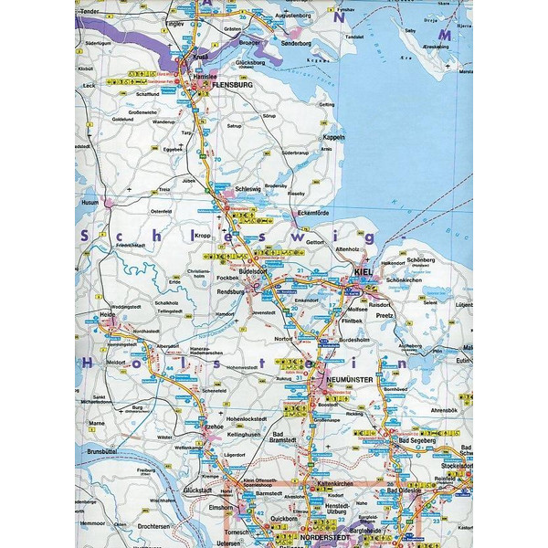 Deutschland Autobahnkarte 1 : 500 000 - Straßenkarte