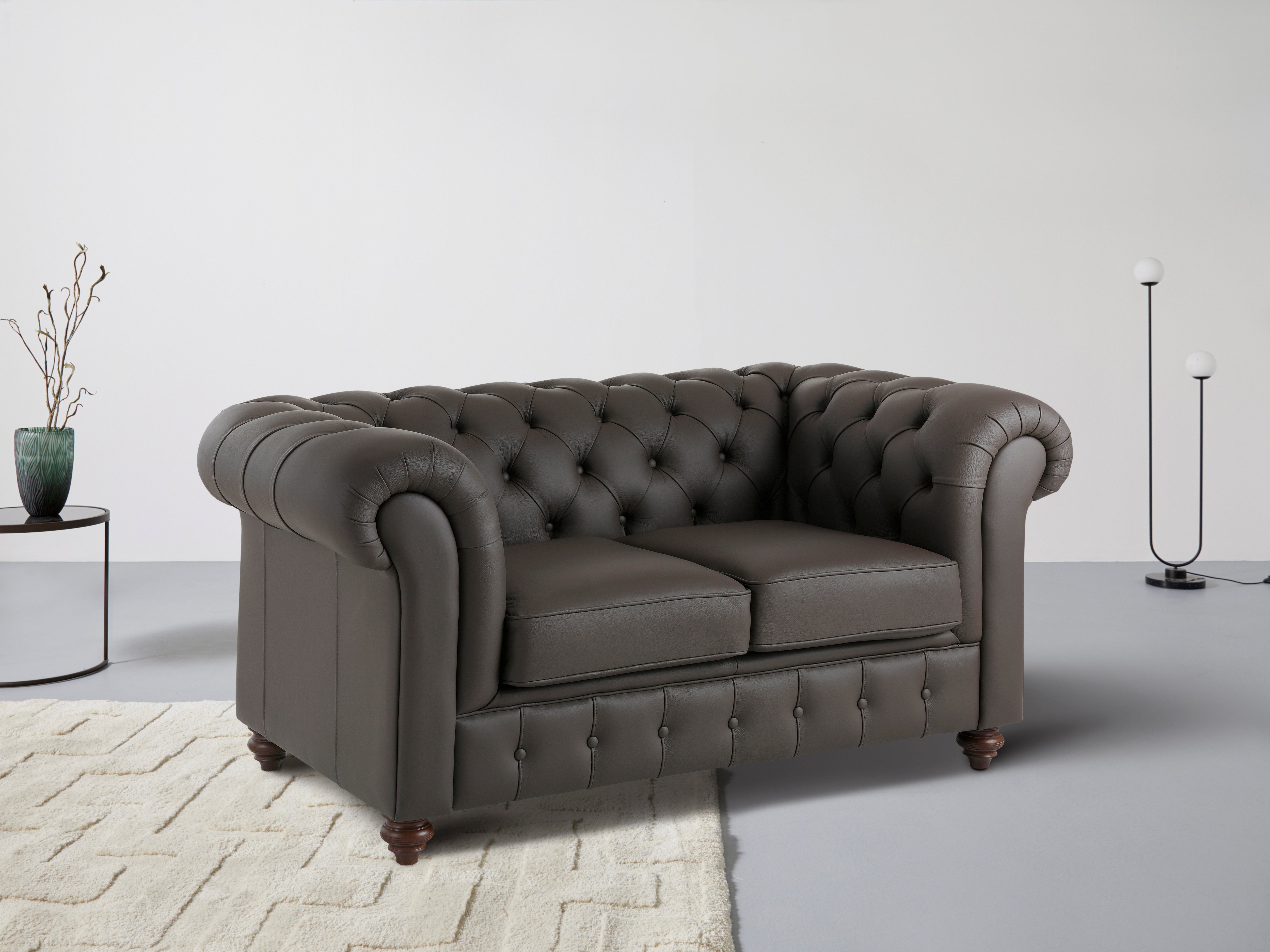 Home affaire Chesterfield-Sofa Chesterfield, mit Knopfheftung, auch in Leder