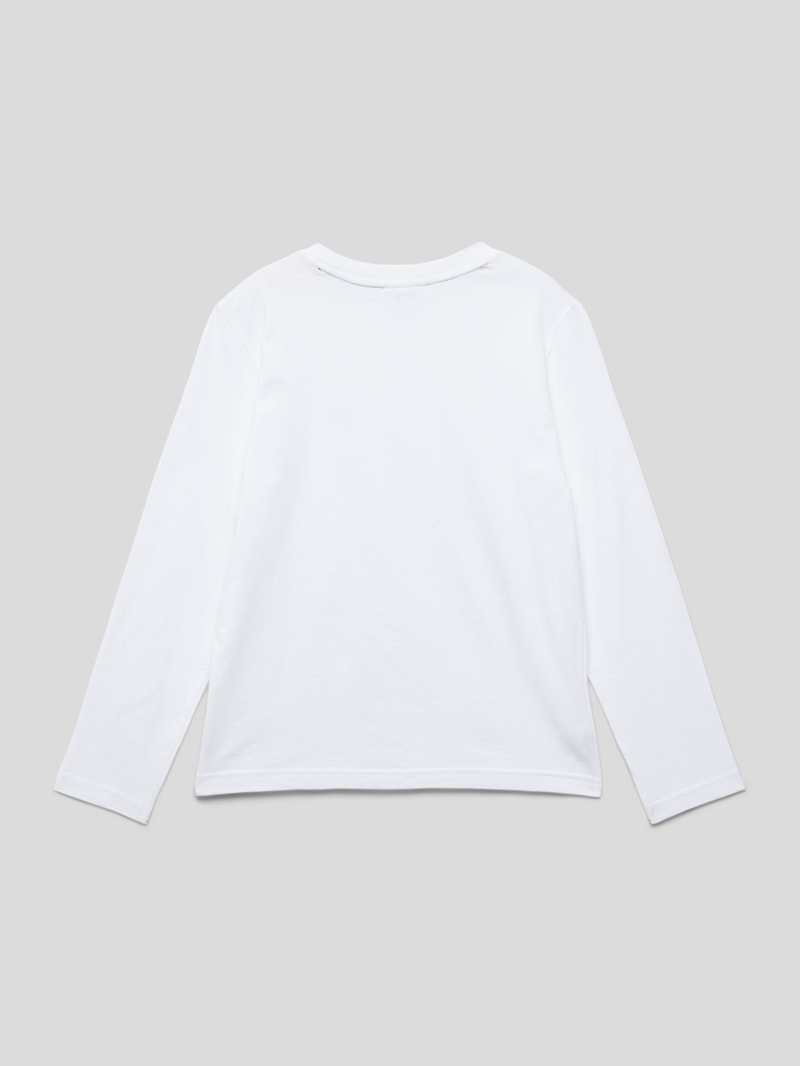 Longsleeve mit Logo-Stitching in weiß