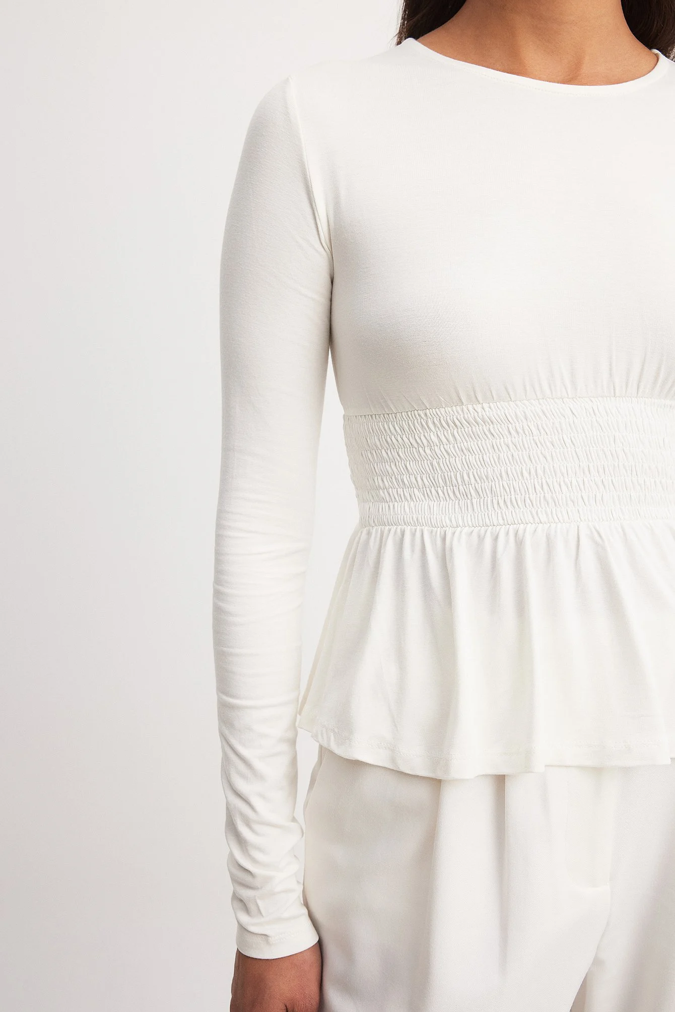Langärmliges Smock-Top