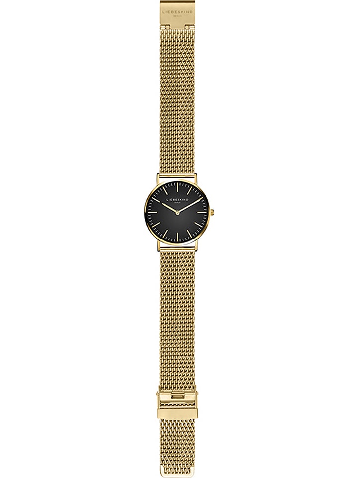 Liebeskind Quarzuhr in Gold/ Schwarz günstig kaufen onesize