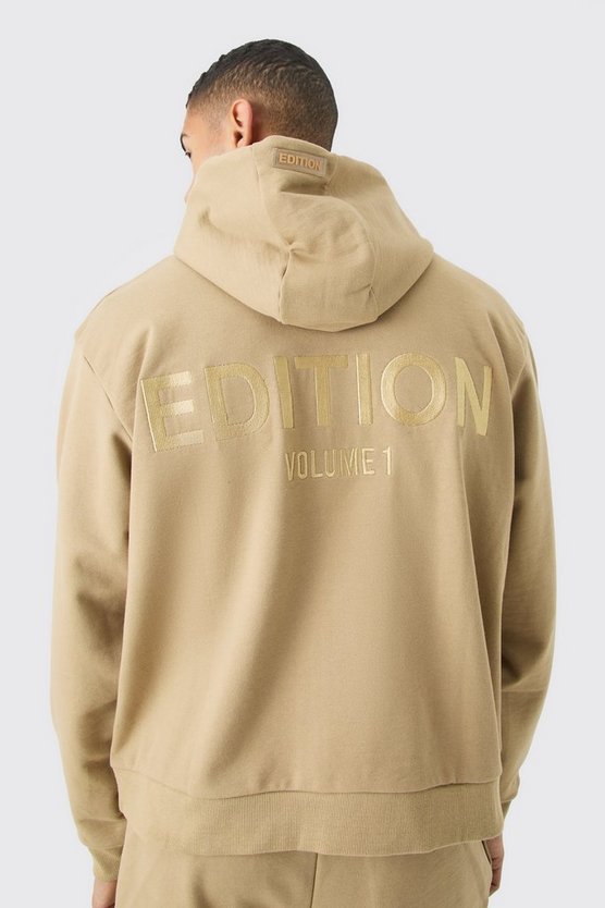 Kastiger Oversize Hoodie mit Reißverschluss