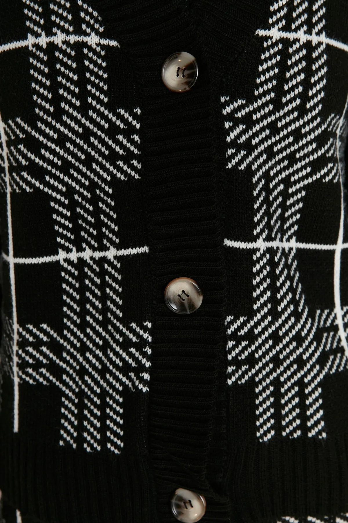 Trendyol Collection  Schwarzes Jacquard-Strickoberteil- und -unterteil-Set TWOAW23AU00047