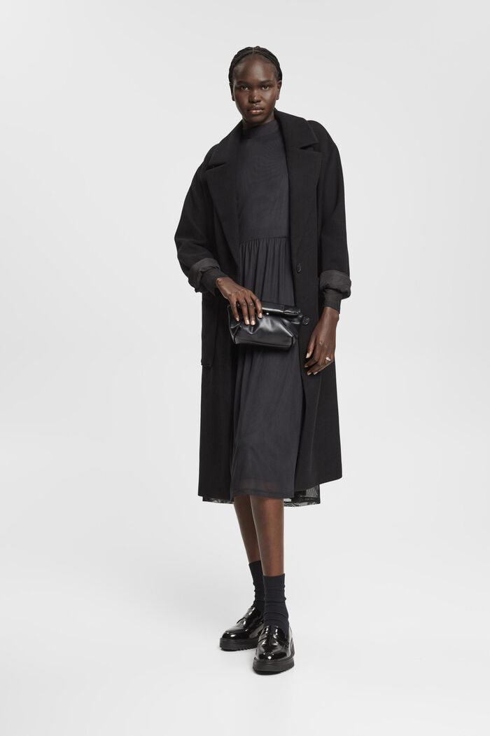 Midikleid aus Mesh-Strick