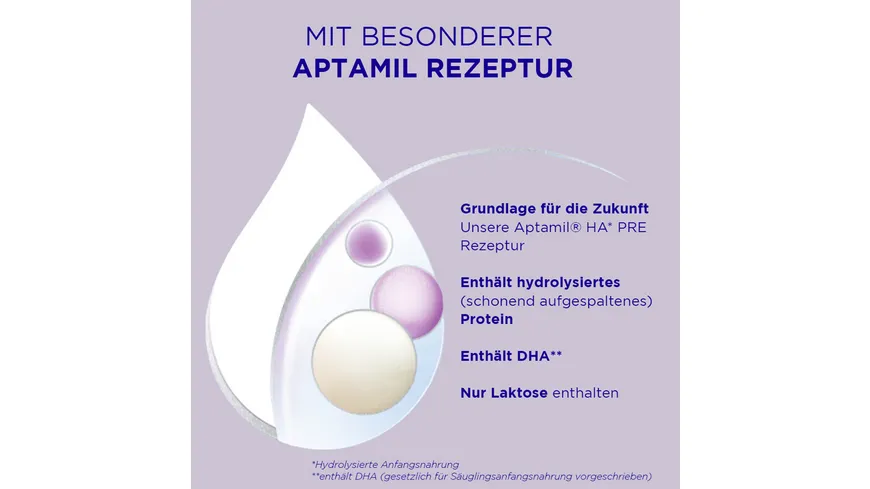 Aptamil HA Pre Hydrolysierte Anfangsnahrung trinkfertig 180 ml