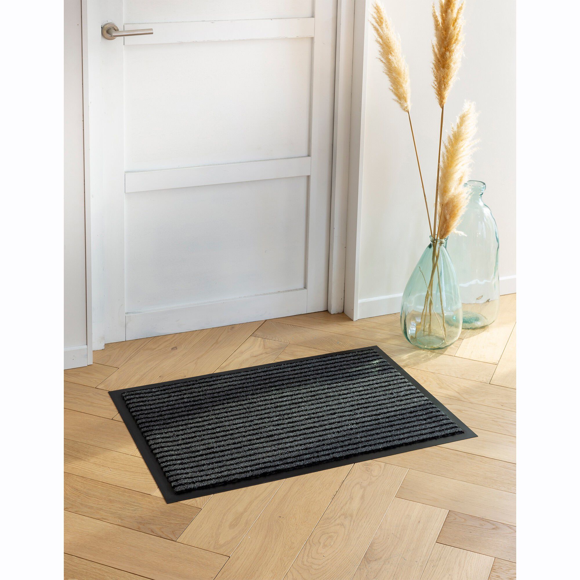 Tapis uni anti-poussière fibre grattante