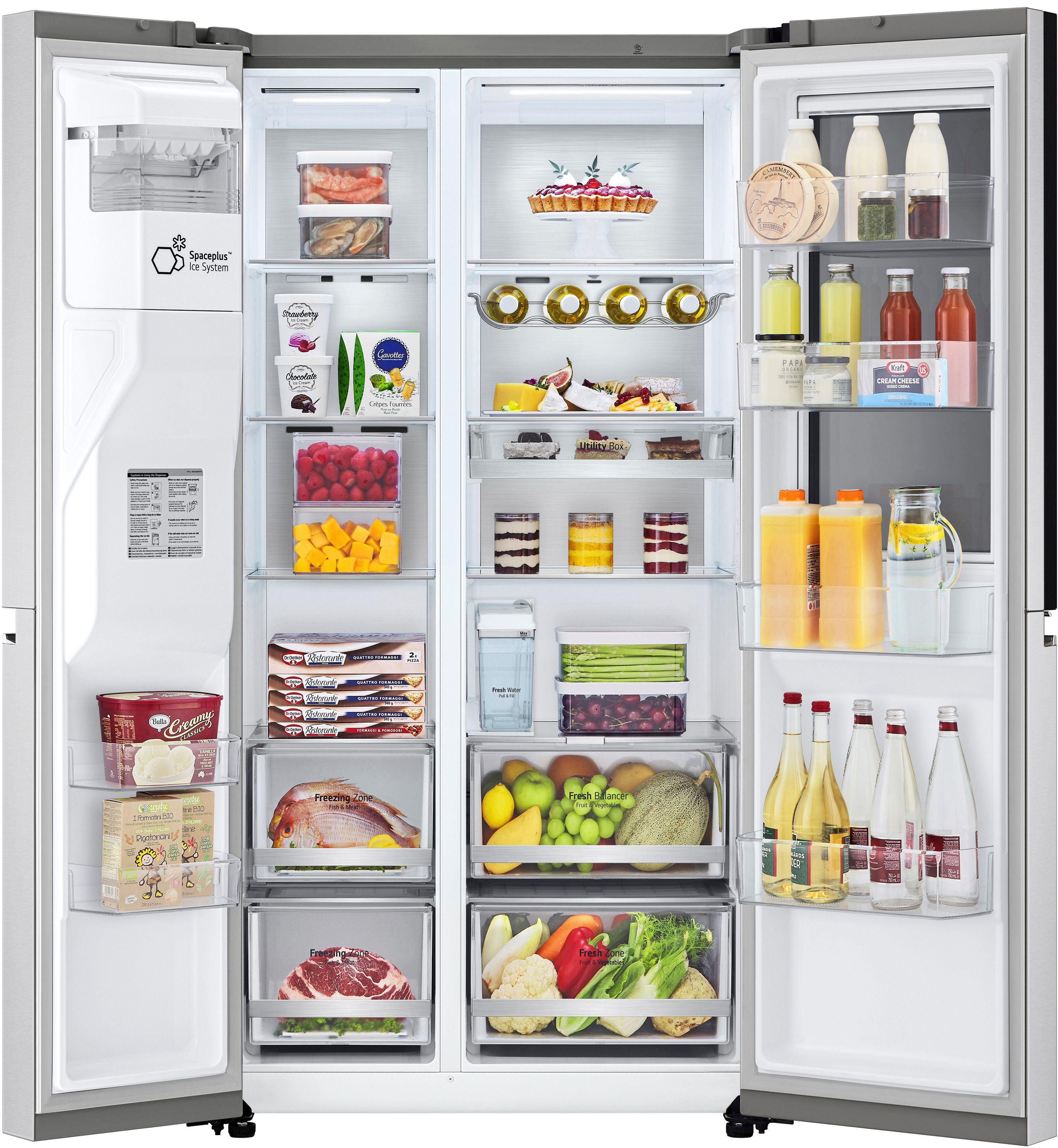 LG Side-by-Side GSXV91BSAE, 179 cm hoch, 91,3 cm breit, InstaView™