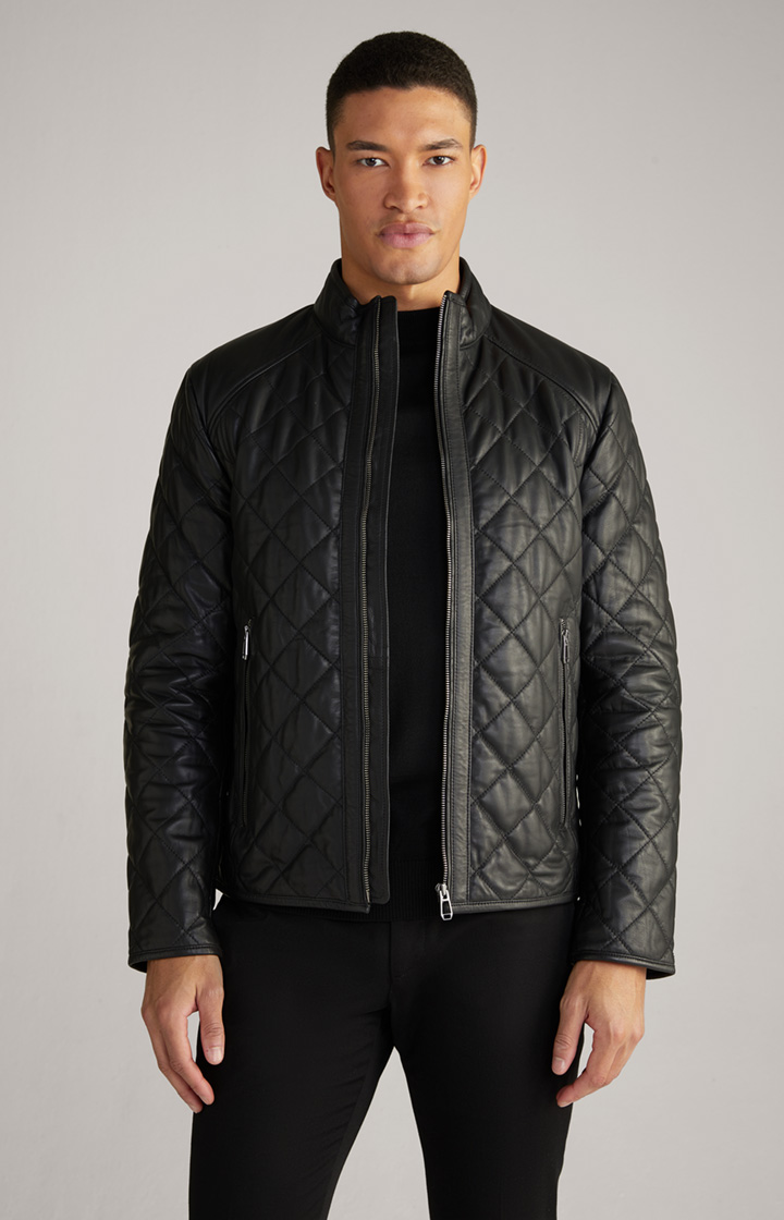 Lederjacke Boy in Schwarz