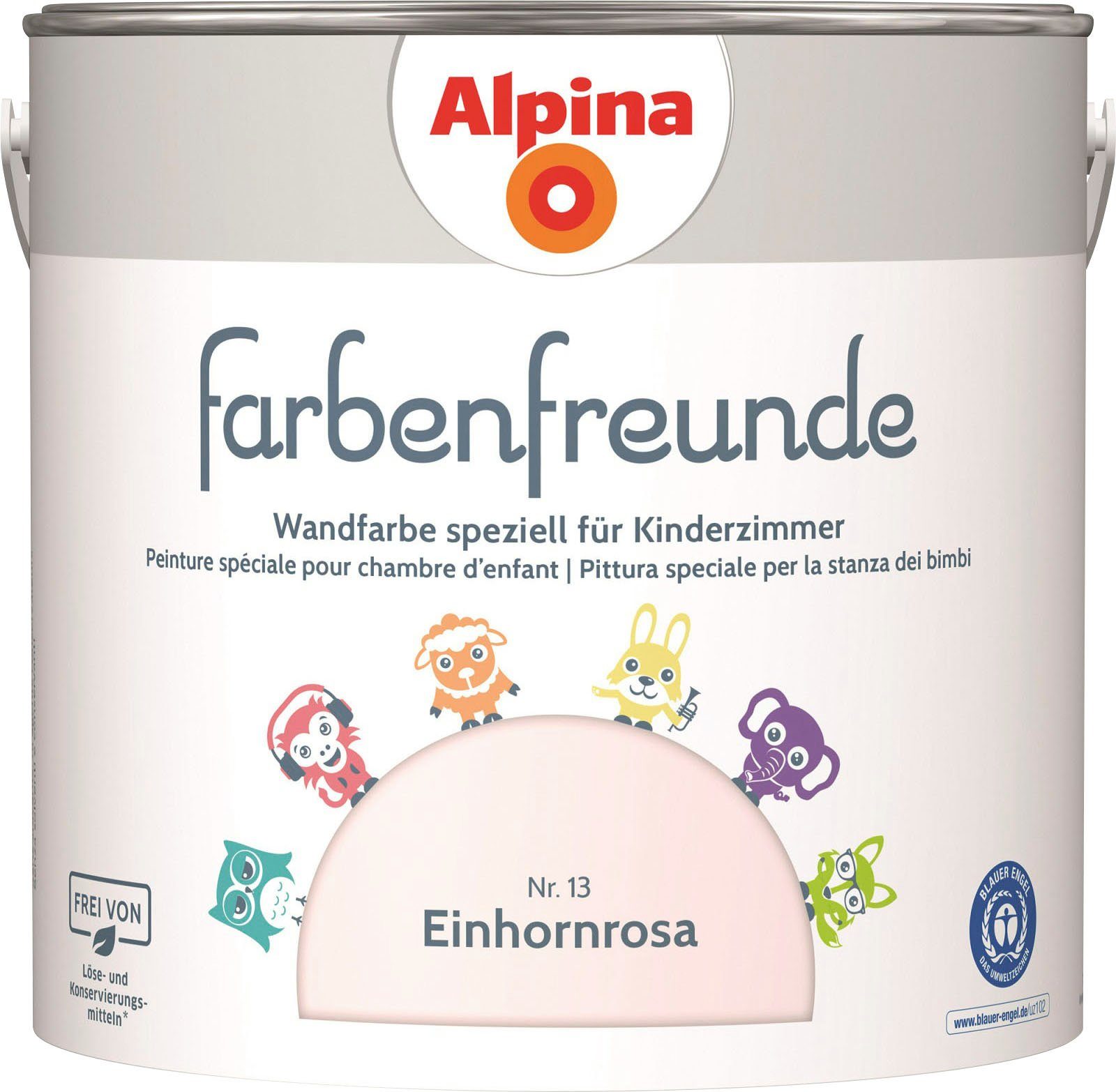 Alpina Wandfarbe farbenfreunde, für Kinderzimmer, matt, 2,5 Liter