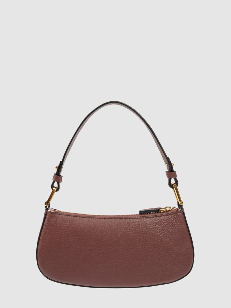 Pochette aus Leder in aubergine