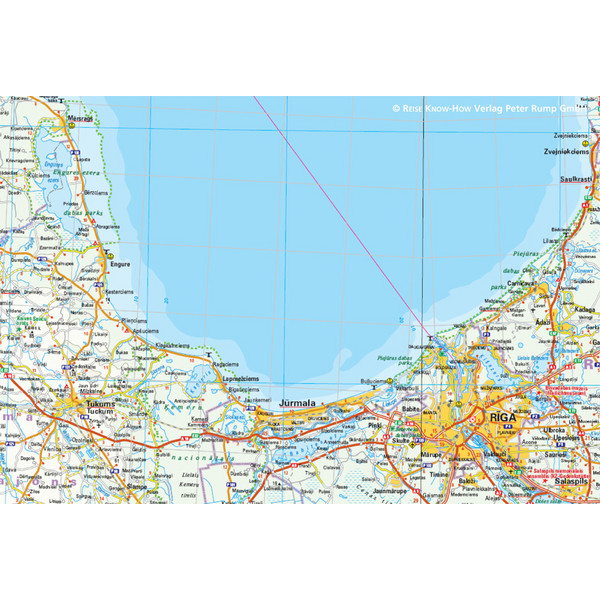 RKH WMP LETTLAND 1:325.000 - Straßenkarte